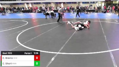 7th - 8th grade - 123 Champ. Round 2 - Cooper Brems, DC Elite Wrestling vs Carver Short, Moen Wrestling Academy