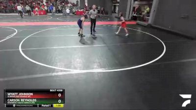 84 lbs Cons. Round 2 - Wyatt Johnson, Slinger Red Rhinos WC vs Carson Reynolds, Baraboo Youth Wrestling