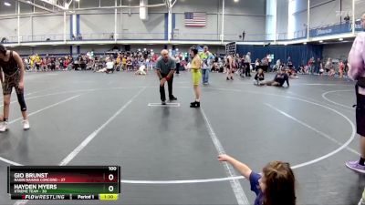 100 lbs Finals (2 Team) - Gio Brunst, Ragin Raisins Concord vs Hayden Myers, Xtreme Team