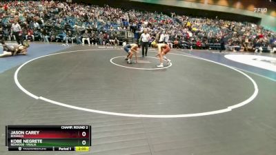 120 lbs Champ. Round 2 - Kobe Negrete, Redwood -Visalia vs Jason Carey, Bonanza