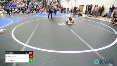 76-80 lbs Quarterfinal - Boston Stopp, Tahlequah Wrestling Club vs Johnathan Locke, Bartlesville Wrestling Club