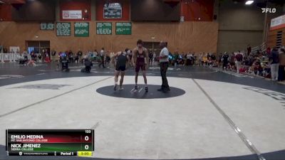 133 lbs Champ. Round 1 - Emilio Medina, Mt. San Antonio College vs Nick Jimenez, Sierra College