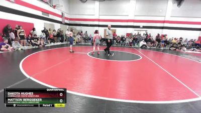 110-120 lbs Quarterfinal - Dakota Hughes, Carrollton Youth Wrestling vs Mattson Bergsieker, Higginsville Youth Wrestling