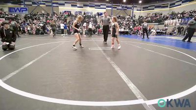 62 lbs Rr Rnd 2 - Remi Cortez, Kingfisher YellowJackets vs Delanie Wartchow, Shelton Wrestling Academy