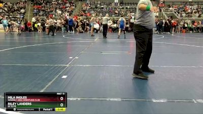 73 lbs Cons. Round 2 - Riley Landers, DC Elite vs Mila Ingles, Waverly Area Wrestling Club