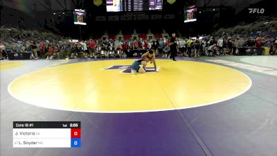 150 lbs Cons 16 #1 - Jayson Victoria, CA vs Lane Snyder, MO