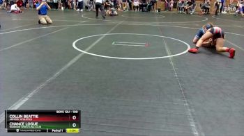 100 lbs Cons. Semi - Chance Logue, Warrior Wrestling Club vs Collin Beattie, Armory Athletics