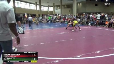 113 lbs Cons. Round 2 - Cy Delatte, B.R.A.W.L vs Logan Bergeron, WolfCat Wrestling