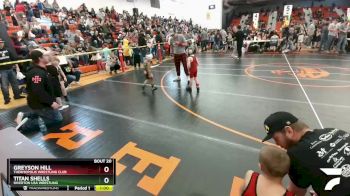 43 lbs Quarterfinal - Greyson Hill, Thermopolis Wrestling Club vs Titan Shells, Riverton USA Wrestling