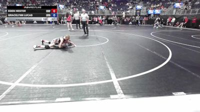 85-91.6 lbs Consolation - Eden Hester, Center Grove Wrestling Club vs Gracelynn Lucas, Lucas Wrestling Club