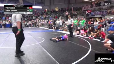 40 lbs 1st Place Match - Peyton Bas, Topeka Blue Thunder vs Piper Thomas, Red Devil