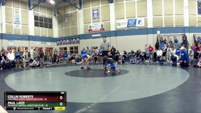 90 lbs Round 2 (4 Team) - Paul Ladd, Franklin Central Wrestling Club vs Collin Roberts, Columbus North Wrestling Club