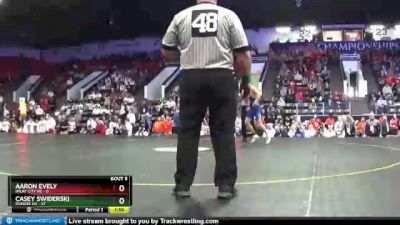 160 lbs Semifinals (8 Team) - Casey Swiderski, Dundee HS vs Aaron Evely, Imlay City HS