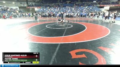 120 lbs Champ. Round 2 - Mathis Johns, South West Washington Wrestling Club vs Josue Martinez-Alejo, Washington