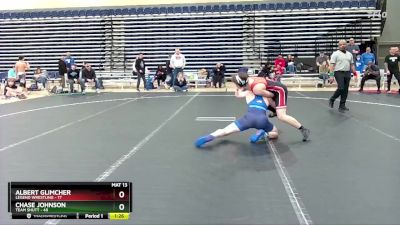 140 lbs Round 3 (10 Team) - Chase Johnson, Team Shutt vs Albert Glimcher, Legend Wrestling