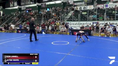 58 lbs Semifinal - Tyson Linnell, UT vs Clayten White, MN