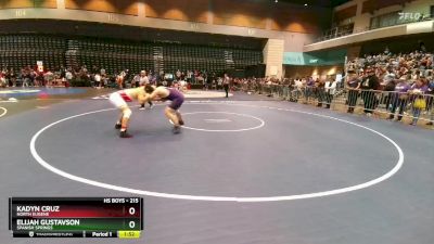 215 lbs Champ. Round 1 - Elijah Gustavson, Spanish Springs vs Kadyn Cruz, North Eugene