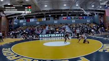 184 lbs Quarterfinal - Shylik Scriven, UNC Pembroke vs Ethan Lopez, King