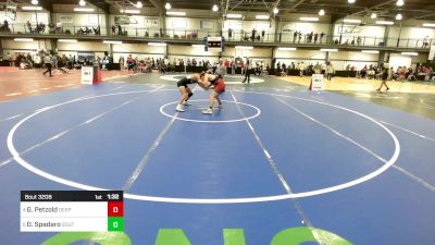 140 lbs Quarterfinal - Griffin Petzold, Deep Roots vs Dominick Spadaro, South Side Wrestling Club