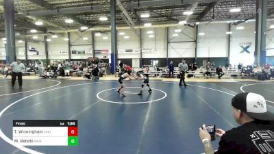 65 lbs Final - Truman Winningham, Crater Mat Club vs Mason Rebolo, Savage House WC