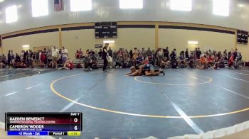 126 lbs Cons. Round 4 - Kaeden Benedict, Warrior Regional Training Center vs Cameron Woods, Portage Wrestling Club