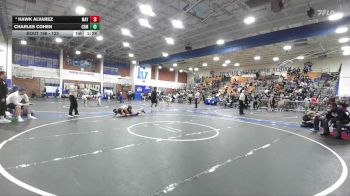 120 lbs Champ. Round 2 - Charles Cohen, Corona Del Mar vs Hawk Alvarez, Mayfair