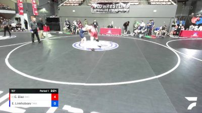 157 lbs Cons. Round 3 - Christian Diaz, Delta Wrestling Club vs Eshi Linkhoboev, Titan Mercury Wrestling Club (TMWC)