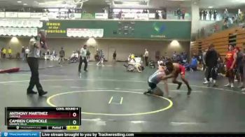 120 lbs Cons. Round 4 - Anthony Martinez, Oakdale vs CAMREN CARMICKLE, Granite Hills