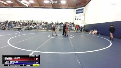 160 lbs Cons. Round 3 - Savanah Norte, Unattached vs Lexy Beadles, Menlo College