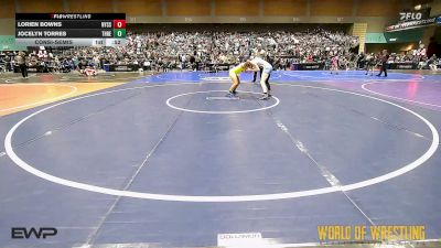 105 lbs Consolation - Lorien Bowns, Nyssa vs Jocelyn Torres, THRESHOLD WRESTLING CLUB