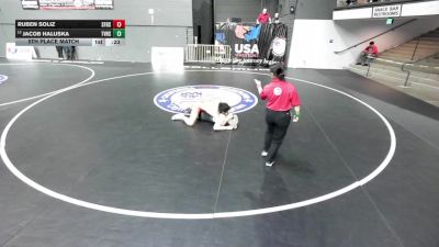 150 lbs 5th Place Match - Ruben Soliz, San Fernando High School Wrestling vs Jacob Haluska, Temecula Valley High School Wrestling