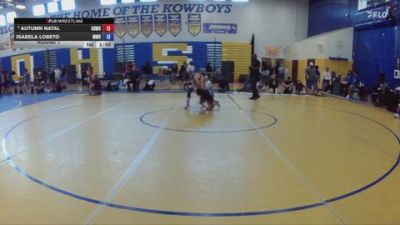100 lbs Round 1 - Autumn Natal, Ponte Vedra vs Isabela Lobeto, M80 Wrestling Club