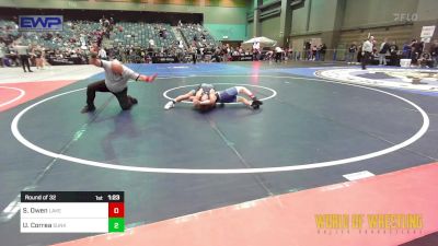 108 lbs Round Of 32 - Sam Owen, Lake Stevens Wrestling Club vs Uriah Correa, Sunkist Kids Monster Garage