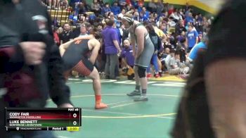 215 lbs Champ. Round 2 - Cody Fair, Washington (Massillon) vs Luke Bennett, Northridge (Johnstown)