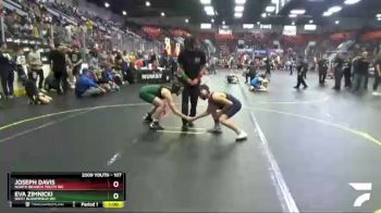 107 lbs Cons. Round 2 - Joseph Davis, North Branch Youth WC vs Eva Zimnicki, West Bloomfield WC