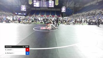 127 lbs Rnd Of 64 - Gwendolyn Jewell, California vs Abby Richard, Oregon