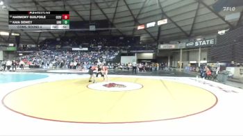 Girls 4A 135 lbs Cons. Round 4 - Kaia Dewey, Lincoln (Seattle) (Girls) vs Harmony Guilfoile, Cascade (Everett) (Girls)