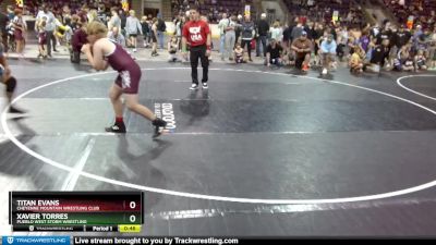 139-161 lbs Round 1 - Titan Evans, Cheyenne Mountain Wrestling Club vs Xavier Torres, Pueblo West Storm Wrestling