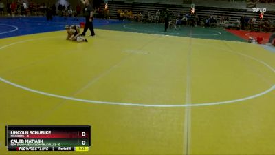 85 lbs Finals (8 Team) - Caleb Matiash, PEM (Plainview/Elgin/Millville) vs Lincoln Schuelke, Minneota