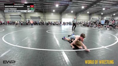 89 lbs Round Of 32 - Brookson Marksbury, Michigan Premier Wrestling Club vs Case Freeman, Sebolt Wrestling Academy