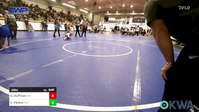 55 lbs 2nd Place - Gauge Huffman, Vinita Kids Wrestling vs Chance Peters, Claremore Wrestling Club