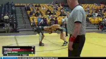 125 lbs Semifinal - Nicholas Daggett, UNC Pembroke vs Stephen Spitko, Coker