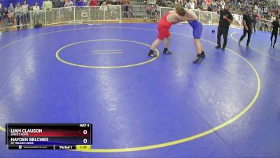 285 lbs Quarterfinal - Liam Clauson, Sweet Home vs Hayden Belcher, St Helens Lions