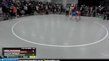 138 lbs Champ. Round 3 - Nicolas Trujillo, Community Youth Center - Concord Campus Wrestling vs Aiden Valdovinos, Rio Grande City High School Wrestling