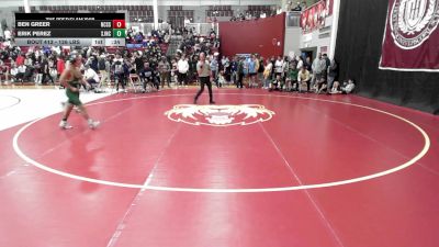 126 lbs Consi Of 16 #2 - Ben Greer, North Cobb Christian vs Erik Perez, St. John Neumann Catholic