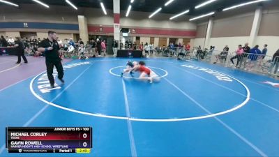 100 lbs Round 3 - Michael Corley, Texas vs Gavin Rowell, Harker Heights High School Wrestling