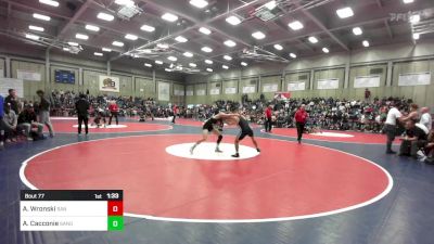 144 lbs Round Of 64 - Adam Wronski, San Clemente vs Alex Cacconie, Sanger West