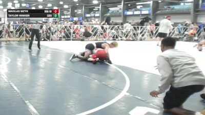 132 lbs Rr Rnd 2 - Nikolas Mzyk, MICHIGAN MAFIA WC - HSB vs Taylor Winker, Carolina Mat Mavericks - HSB