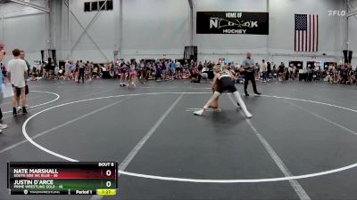 126 lbs Round 2 (8 Team) - Justin D`Arce, Prime Wrestling Gold vs Nate Marshall, South Side WC Blue