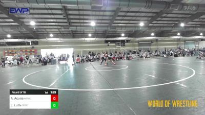 90 lbs Round Of 16 - Amelia Acuna, Hawkeye WC vs Layken Luthi, Ogden's Outlaws Wrestling Club